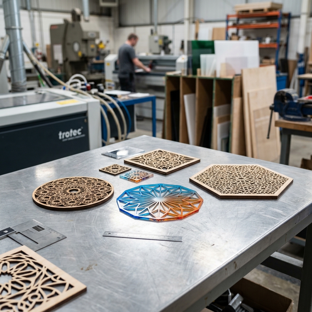 Precision Laser Cut Acrylic & Wooden Samples